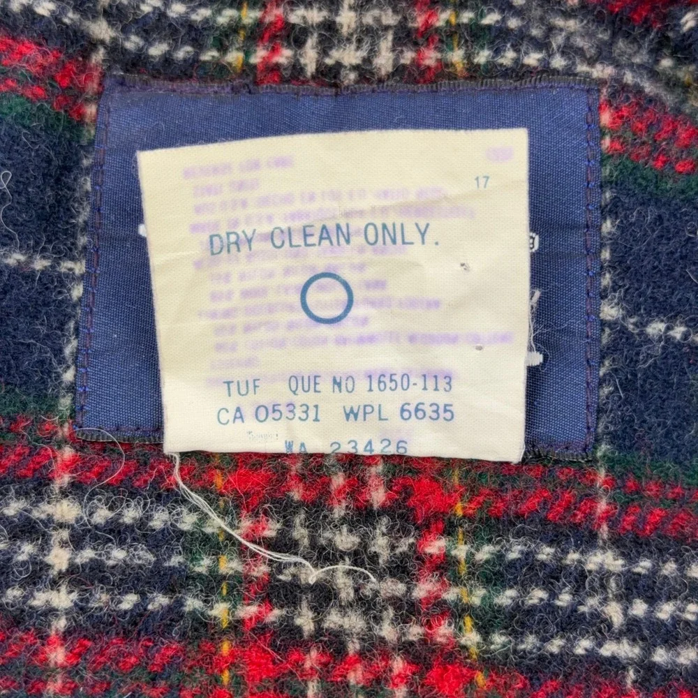 VTG Woolrich Jacket Mens Medium Tan Mountain Parka Wool Plaid Lined USA Made
